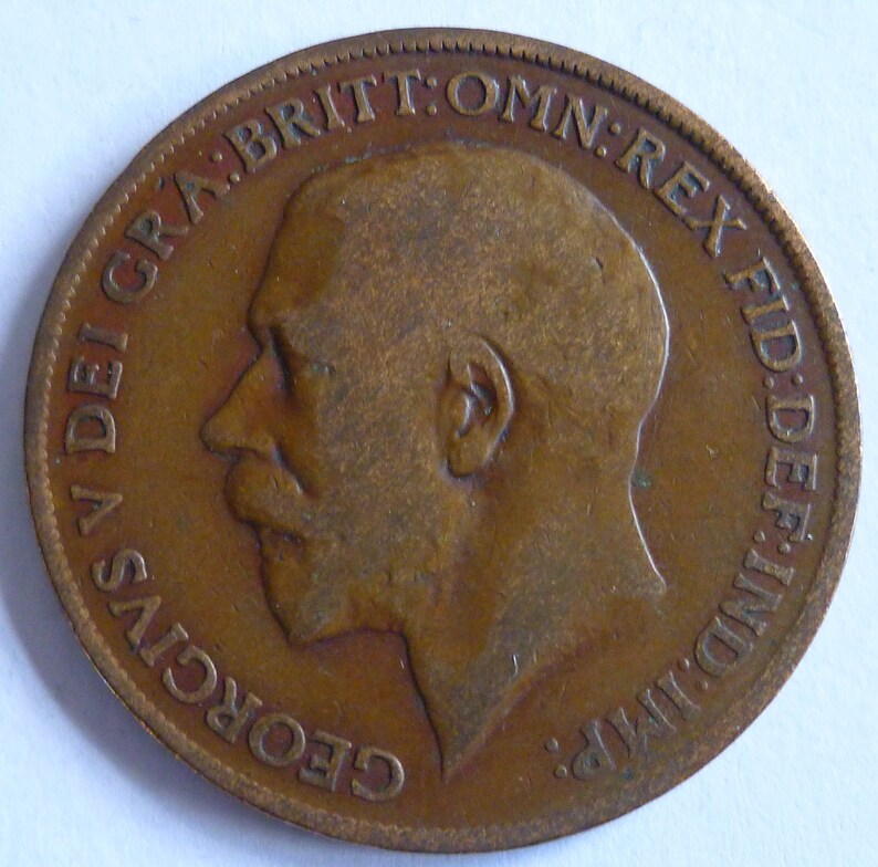 King V One Penny Coin 1913/1914/1917/1919 and 1920 Etsy
