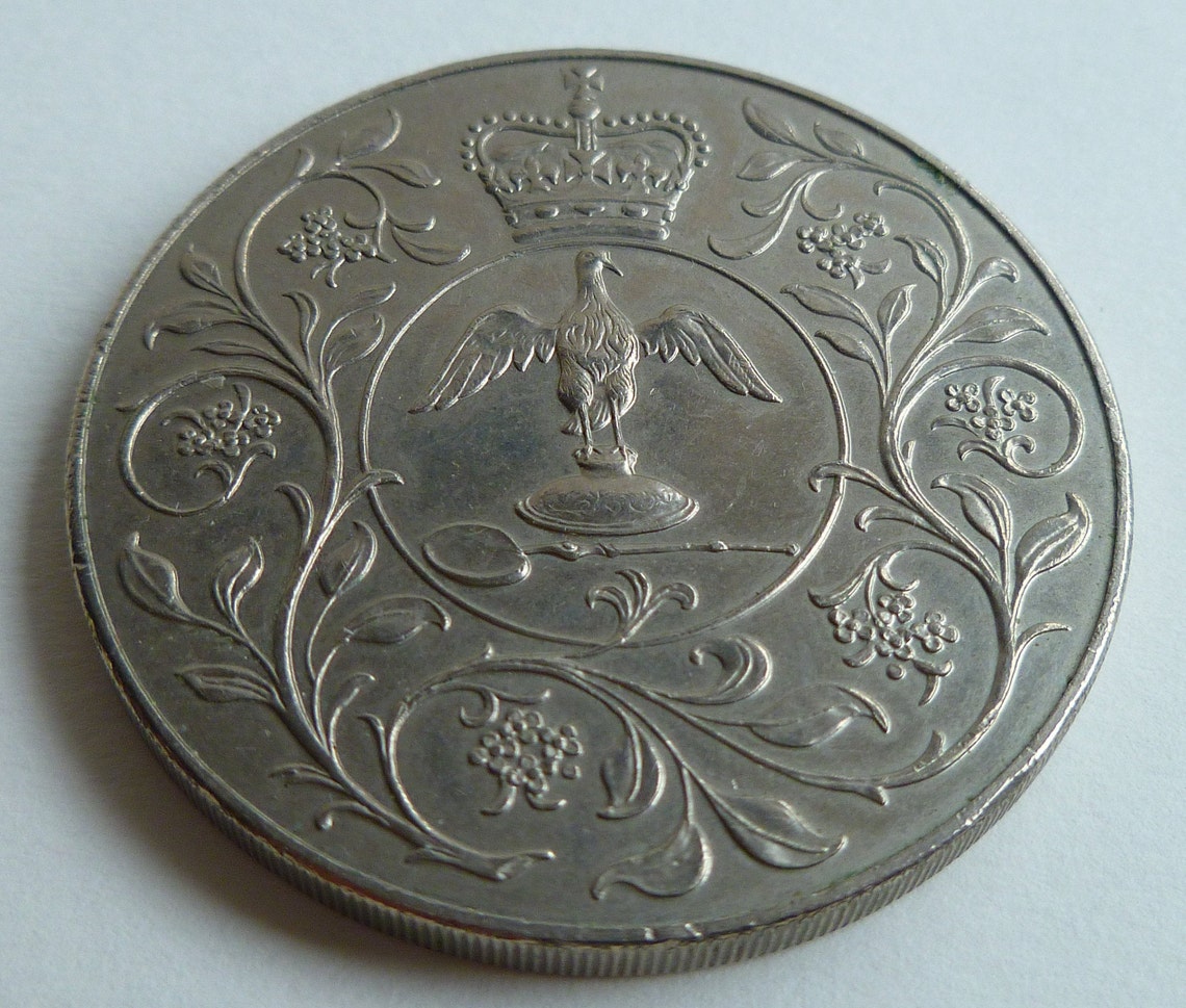 1977 Silver Jubilee Crown Coin Etsy Canada
