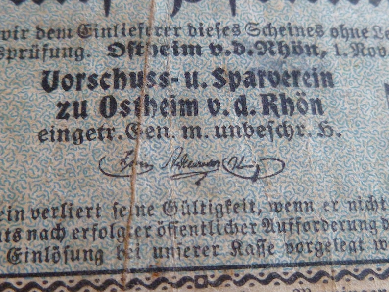 1918 Germany 5 Pfennig Banknote