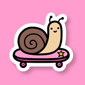 Skateboarding Schnecke Aufkleber, Skating, Vinyl Aufkleber für Laptops, niedlicher Aufkleber, Laptop Aufkleber, Telefon Aufkleber, Planer Aufkleber