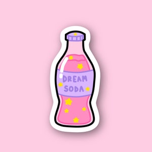 Naklejka ścienna Dream Soda, naklejki winylowe na laptopy, słodka naklejka, naklejka na laptopa, naklejka na telefon, naklejki na planer