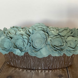 SALE***Teal For Days - Wood Flower Tin Bouquet