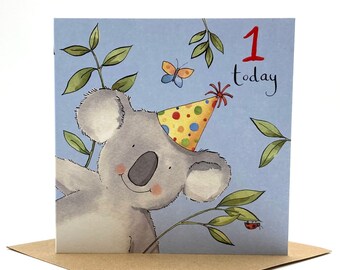Carte 1er anniversaire - Koala