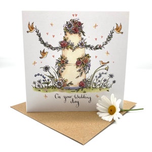 Carte de mariage, gâteau de mariage