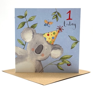 1st Birthday Card - Koala Bear
