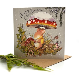 Pack of 5 Christmas Cards - Christmas Mouse