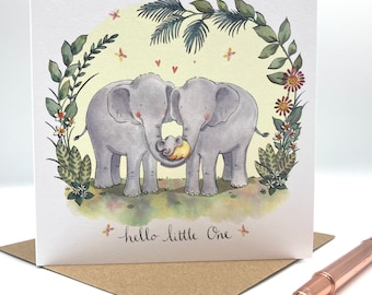 New Baby Card - Elefant Karte