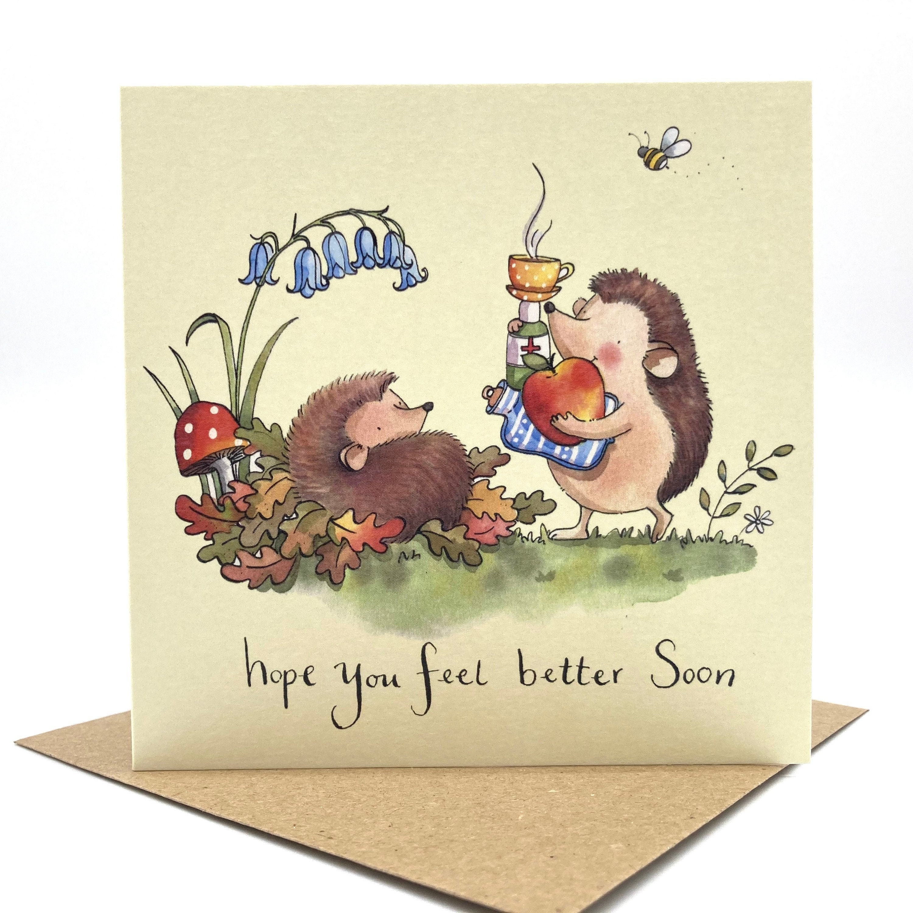 Get Well Soon Hedgehogs Etsy