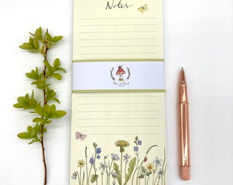 Notepad - To do List Wild Flowers, 50 high quality printed sheets perfect for a shopping list to do list or notepad