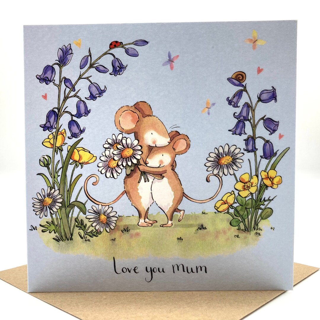 Mothers Day Card - Love You Mum - Etsy