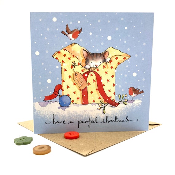 Pack of 5 Cat Christmas Cards