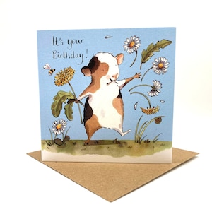 Birthday Card - Guinea Pig Birthday Celebration