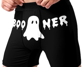 Random Stock Apparel Boo Ner Funny Ghost Halloween Boxer Briefs Mens Underwear