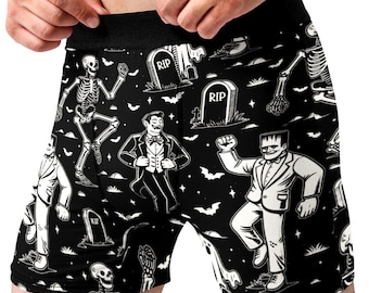 andom Stock Apparel Halloween Monster Mash Boxer Briefs Funny Mens Underwear