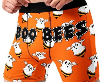 Random Stock Apparel Boo Bees Funny Halloween Boxer Briefs Mens Underwear