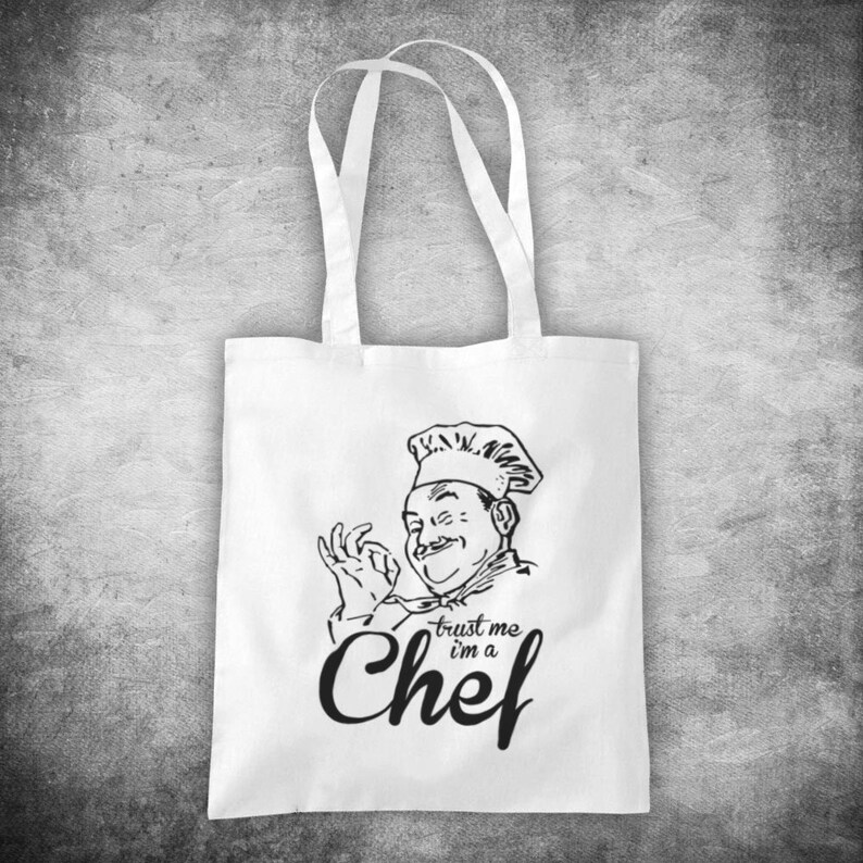 Trust Me I/'m A Chef Work Slogan Occupation Job Humour Unofficial Cotton Tote Bag Shopper