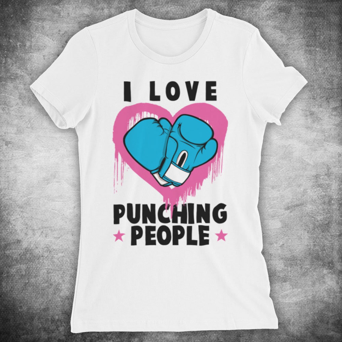 I Love Punching People Funny Boxing Slogan Joke Gym Workout Etsy