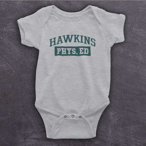 Stranger Hawkins Police Department Sci Fi Horror TV Show Unofficial Baby Grow