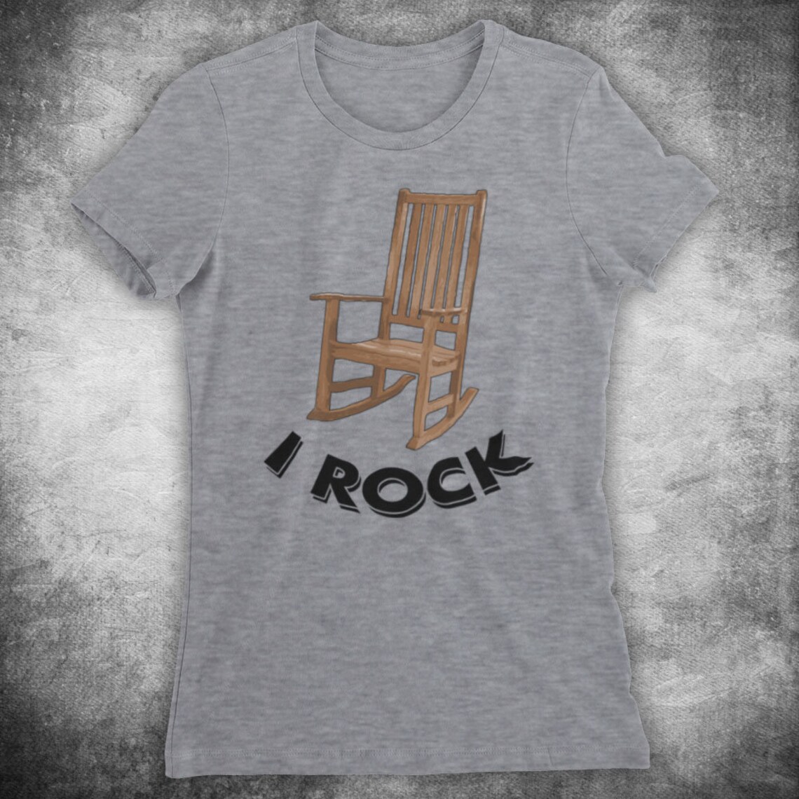 I Rock Rocking Chair Funny Slogan Parody Joke Unofficial Etsy
