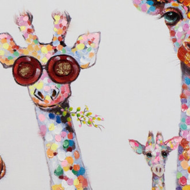 Giraffe Wall Art Wildlife Art Safari Nursery Decor Giraffe Etsy