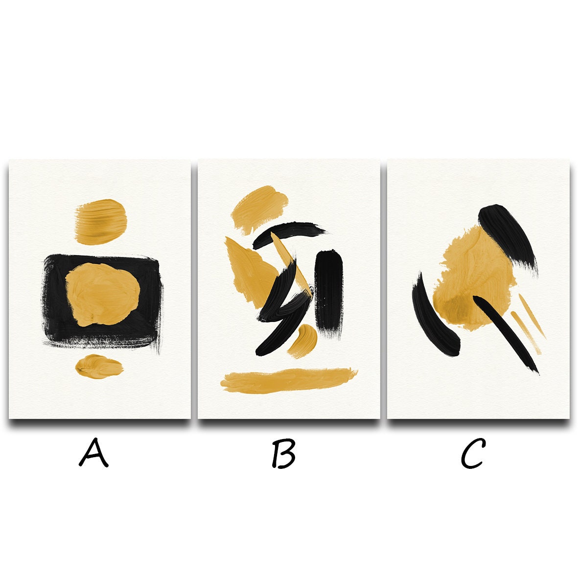 Mustard Wall Art Mustard Yellow Art Abstract Wall Art Etsy Singapore