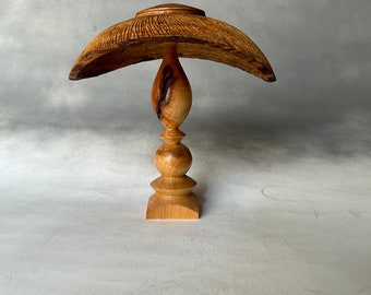 Wood Sculpture - Unique Woodturned and Hand Carved Wood Sculpture for Home Decoration.