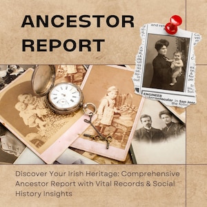 Relatório de ancestrais irlandeses - Descubra sua história familiar
