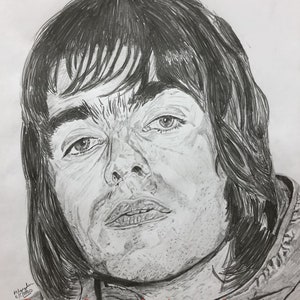 Liam Gallagher Pencil Sketch Print