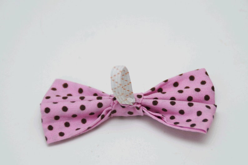 Mini bow ferret dog bow pet accessories partner look hair accessories dog fly choker pink image 2