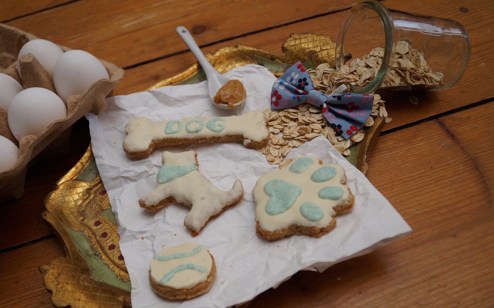 Dog Biscuits Dog Treats Puppy Set Bow It's a Girl Etsy