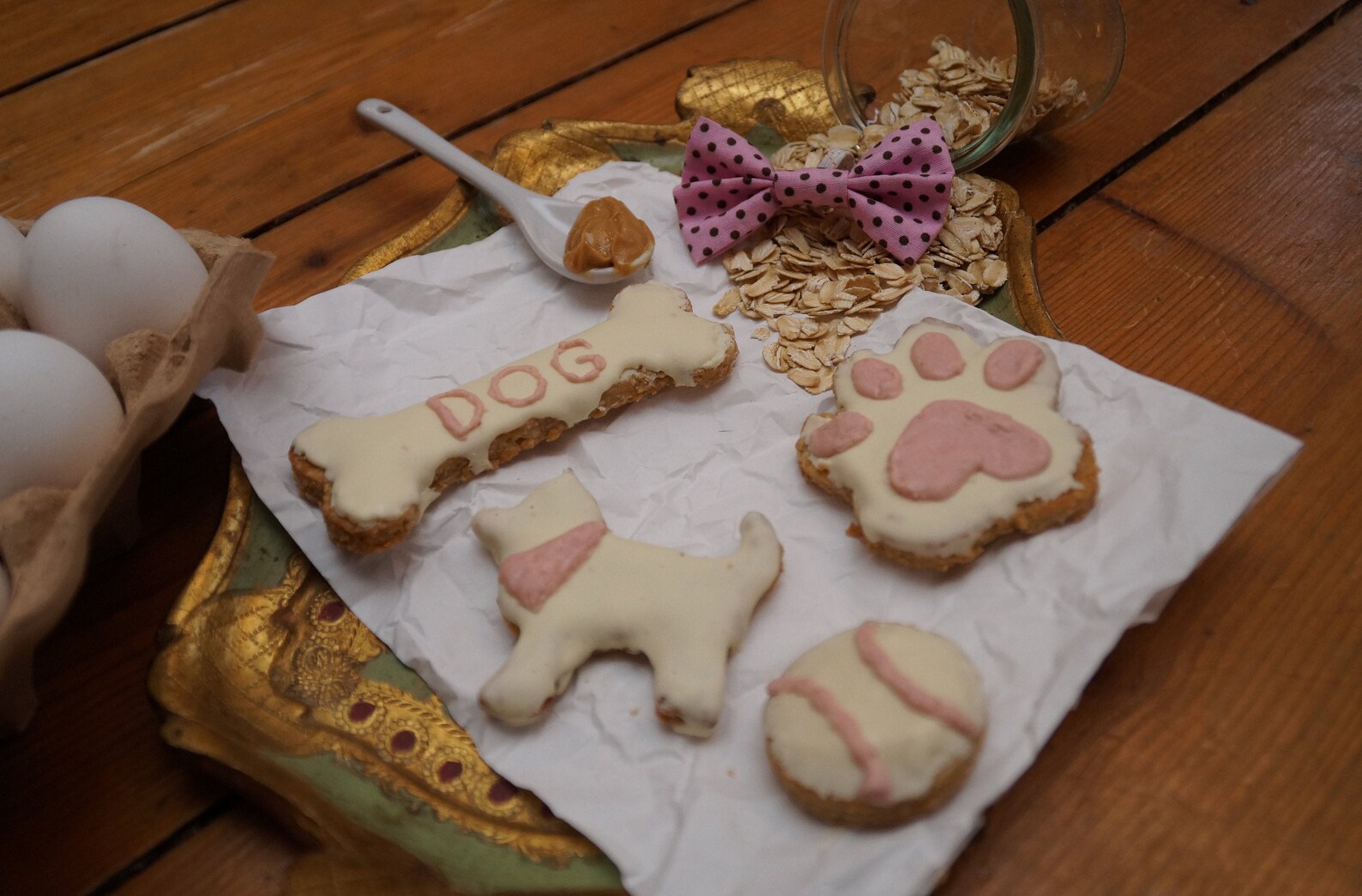 Dog Biscuits Dog Treats Puppy Set Bow It's a Girl Etsy