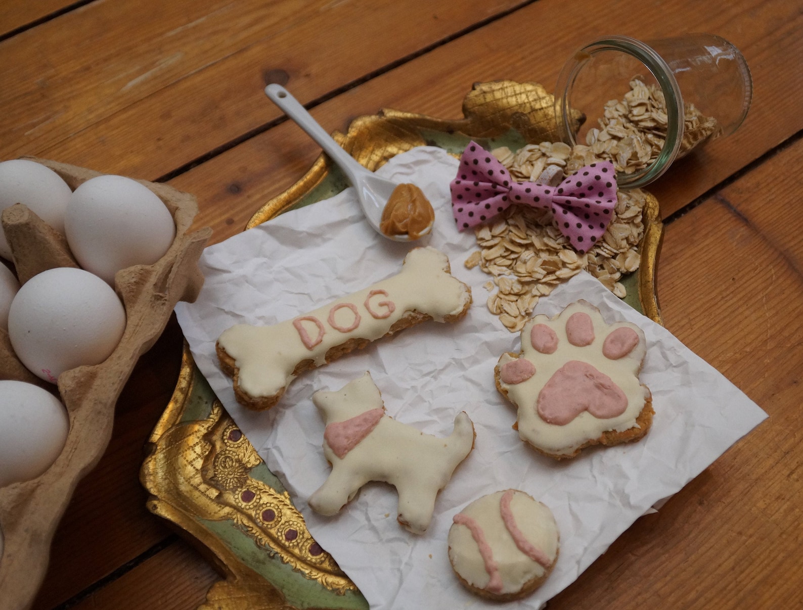 Dog Biscuits Dog Treats Puppy Set Bow It's a Girl Etsy