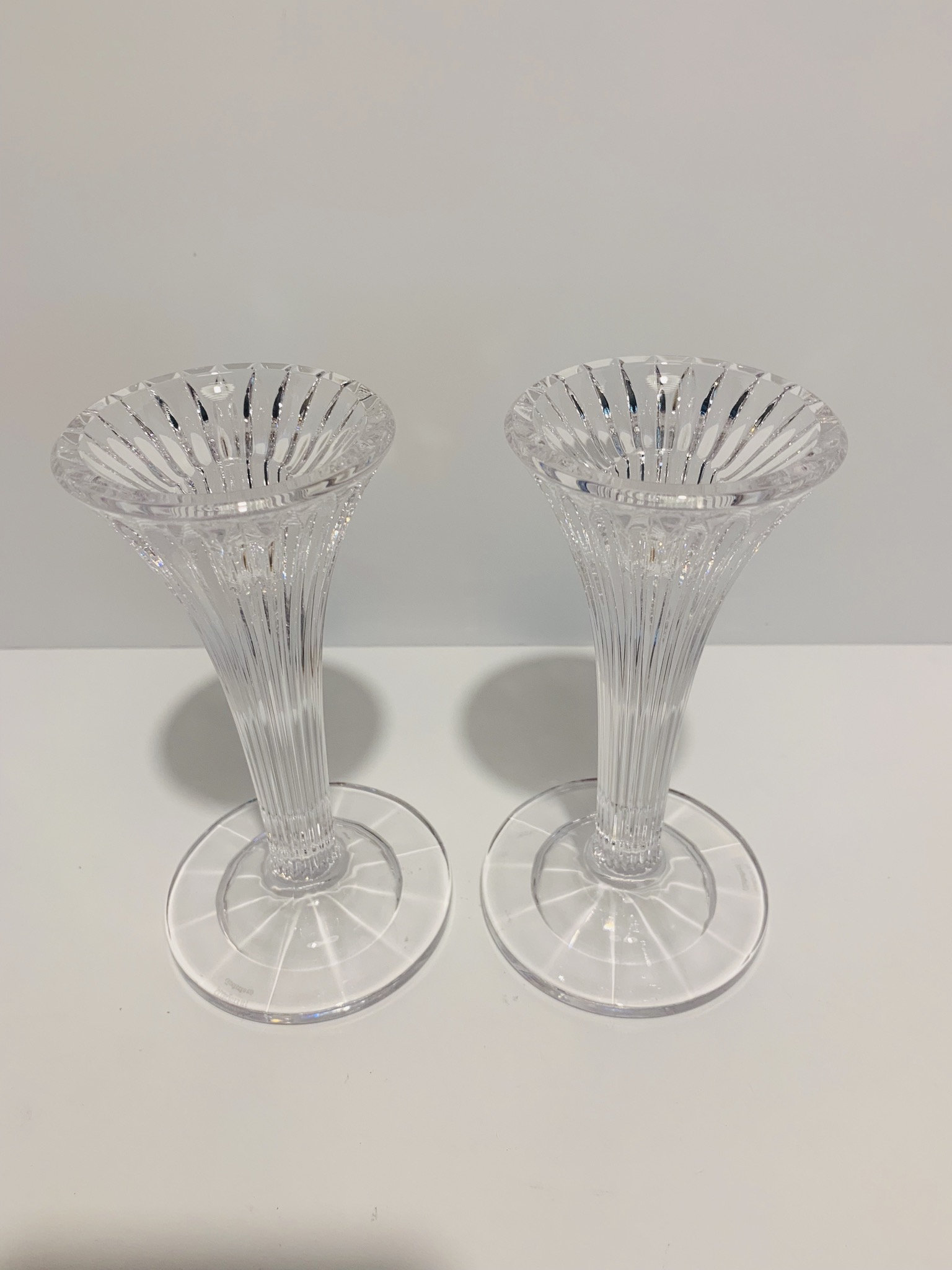 WATERFORD MARQUIS CRYSTAL Vintage tall candle stick holders. Etsy