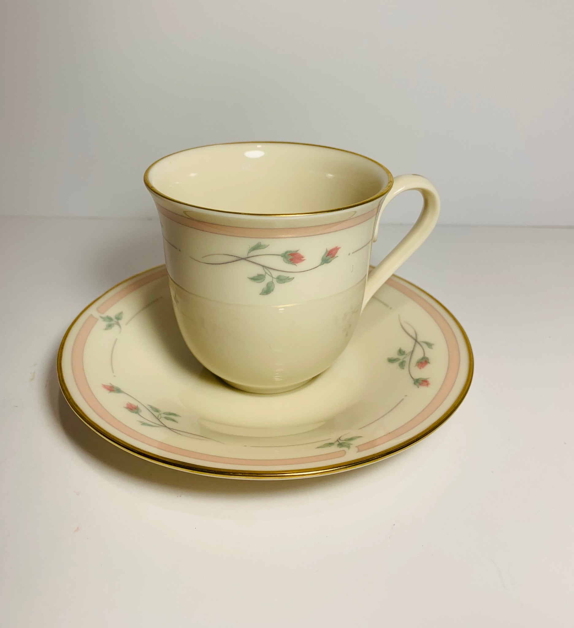Lenox Rose Manor Tea Cup/Saucer Set.ivory with 24kt gold trim Etsy