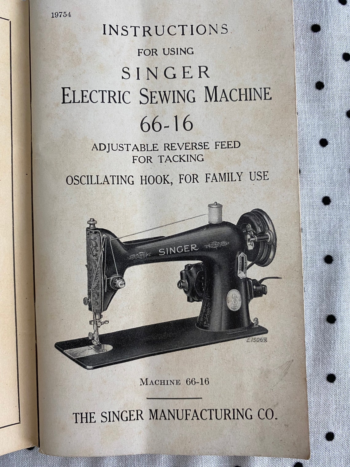 Vintage Singer Manual Electric Sewing Machine 6616 1941 Etsy