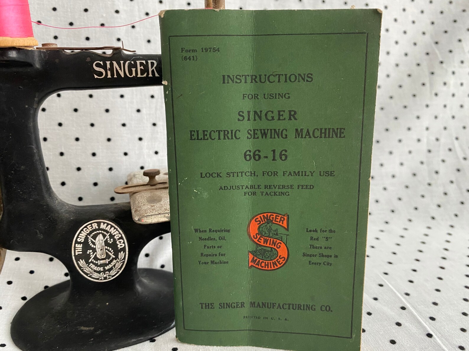 Vintage Singer Manual Electric Sewing Machine 66-16 1941 | Etsy