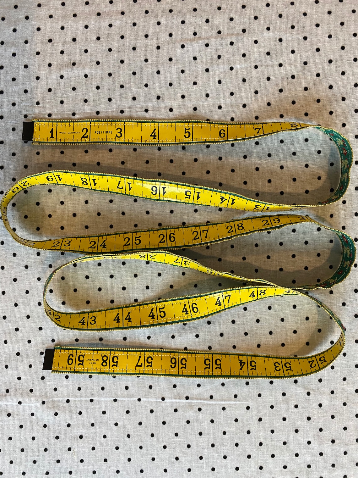 Vintage Sewing Tape Measure Reimagined Green with Ducks and Etsy