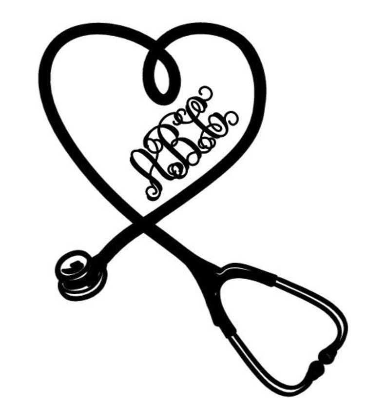 Personalized Nursing Stethoscope Decal Etsy