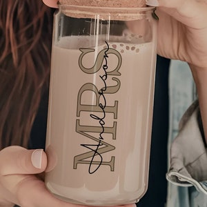 Custom Wedding Iced Coffee Cup | Personalized Iced Coffee Cup | Bridesmaid Gift | Wedding Gift | Custom Proposal Gift