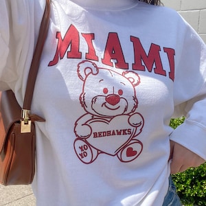 Custom College Sweatshirt | College Teddy Bear Sweatshirt | Custom College Merch