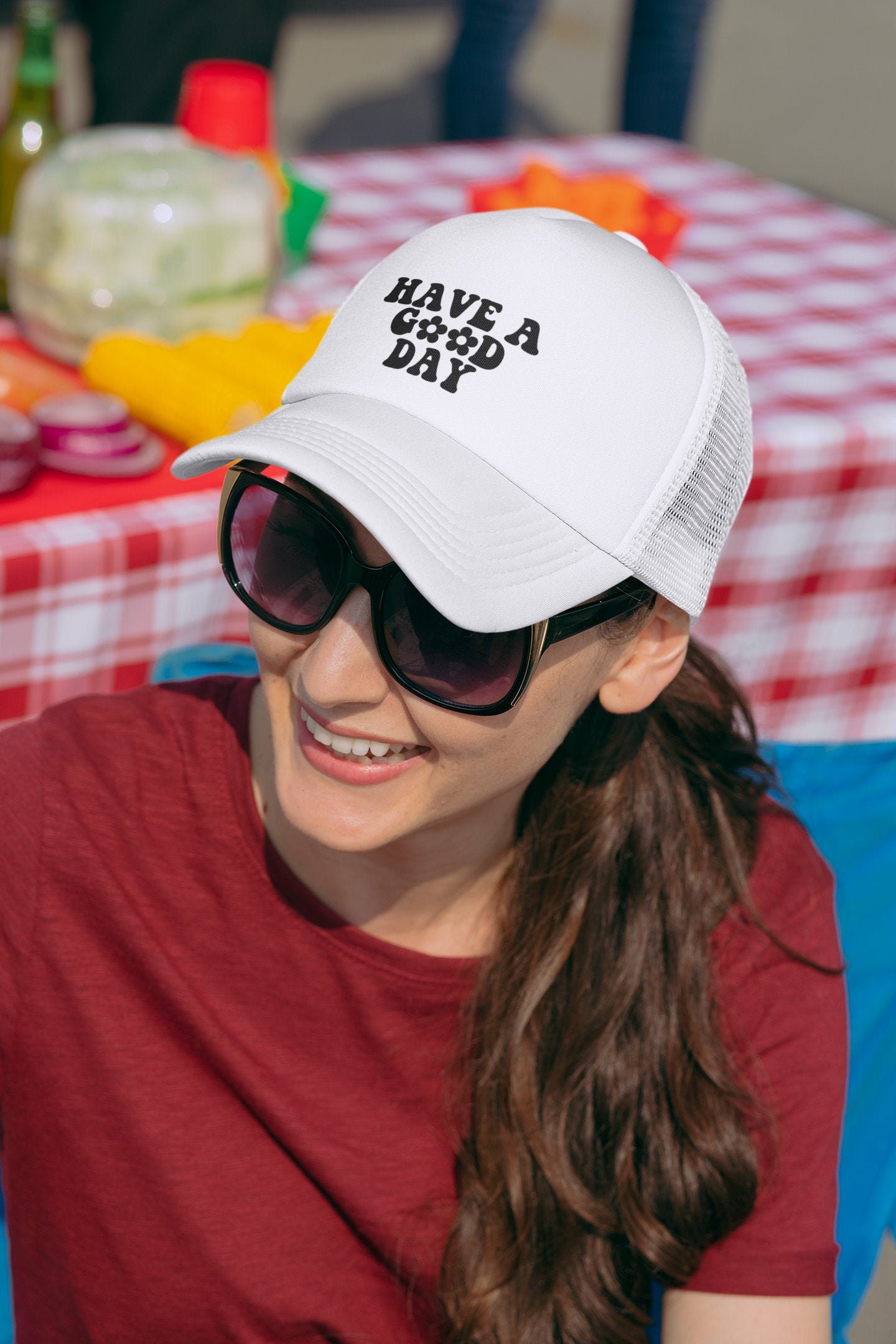Trendy Trucker Hat Have A Good Day 