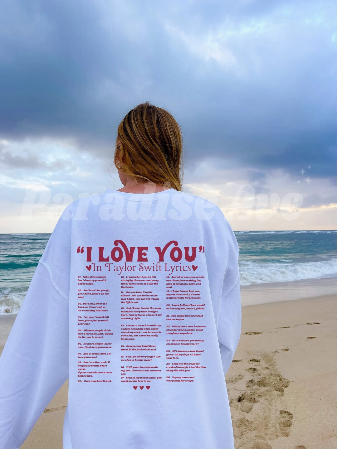 I Love You TS Lyrics Crewneck Sweatshirt TS Midnight Merch - Etsy