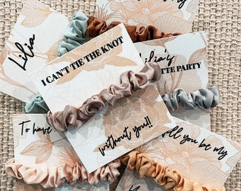 I can't tie the knot without you hair tie, scrunchie - Wedding hair tie-Bridesmaid Gifts - To Have And To Hold Your Hair Back -Wedding Favor