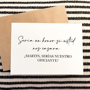 Seria Un Honor Si Usted Nos Casara, Seria Nuestro Oficiante, It Would Be An Honor If You Would Marry Us Spanish, Oficiante De Matrimonio