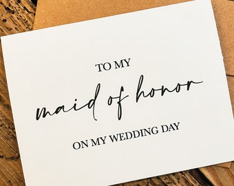 Zu meiner Trauzeugin an meinem Hochzeitstag, zu meiner Brautjungfer, Hochzeitstag-Karten, Brautparty Hochzeitstag, Dankes-Karte, zu meiner Trauzeugin