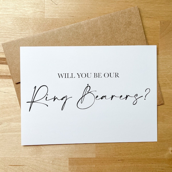 Will you be our ring bearers? Ring bearer proposal card, Ring bearers wedding, Custom ring bearers proposal card