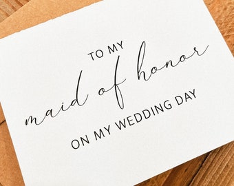 Personalisierte faltbare Hochzeitskarte - für meine Brautjungfer, Trauzeugin, Blumenmädchen, Matrone der Ehre - anpassbare Brautparty Karte