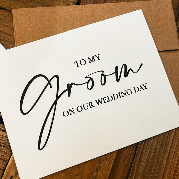 To My Groom On Our Wedding Day, Wedding Card to Groom, I Can't Wait To Marry You, Wedding Day Card, Wedding Cards, Future Husband Card