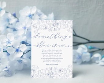 Something Blue, Something Borrowed, Something Old, Something New Proposal Cards, Something Blue Proposal Card, Tradition