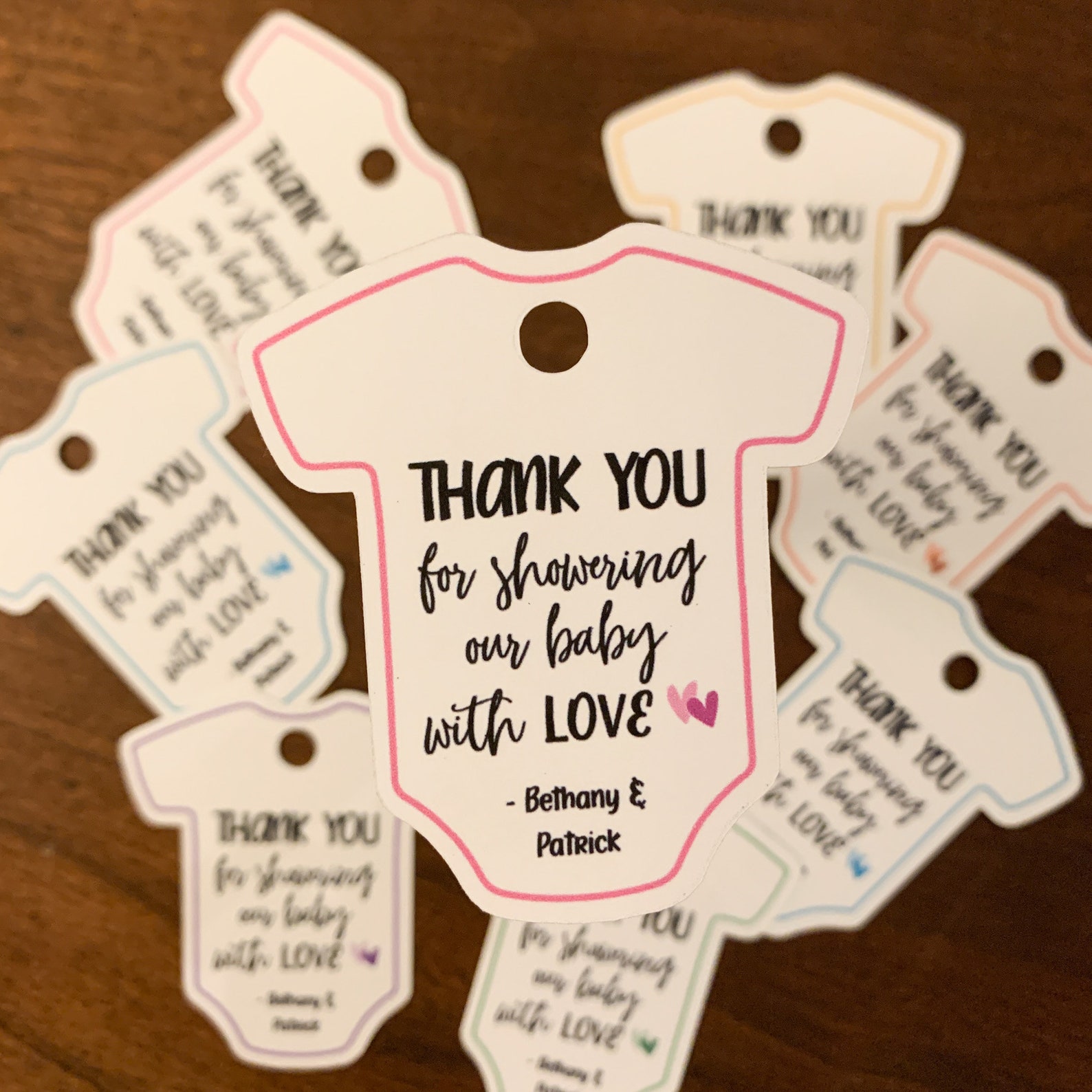 Thank You for Showering Our Baby With Love Baby Shower Tag Etsy